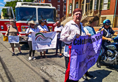 Salem Fire Department, Carol Leary of Stop Bullying Coalition, North Shore Juneteenth Association, and Pirates of Salem Historical Tours