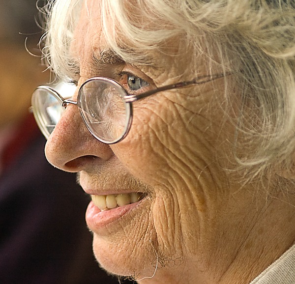 Woman wearing glasses