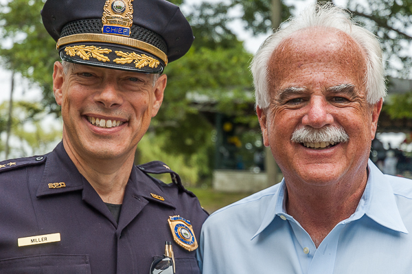 Salem Police Chief Miller with Essex County Sheriff Coppola, Candidate for re-election