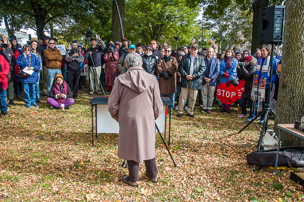 Dr. Anna Ornstein addresses rally